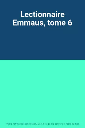 Couverture du produit · Lectionnaire Emmaus, tome 6
