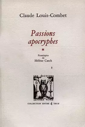 Couverture du produit · Passions apocryphes
