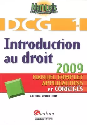 Couverture du produit · Introduction au droit DCG1 : Manuel complet, applications et corrigés