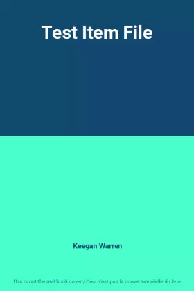 Couverture du produit · Test Item File
