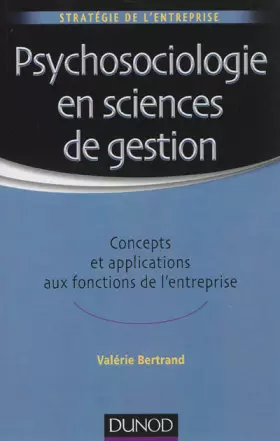 Couverture du produit · Psychosociologie en Sciences de gestion