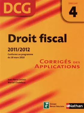 Couverture du produit · DROIT FISCAL EPREUVE 4 DCG COR