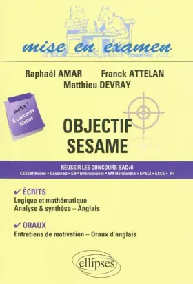 Couverture du produit · Objectif SESAME