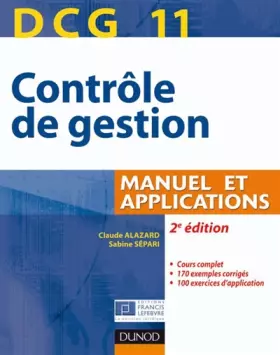 Couverture du produit · DCG 11 - Contrôle de gestion - 2e édition - Manuel et applications
