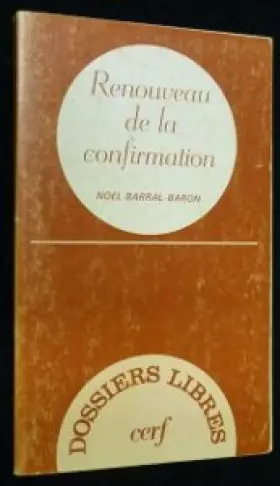 Couverture du produit · Renouveau de la confirmation