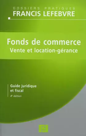 Couverture du produit · Fonds de commerce: Vente et location-gérance