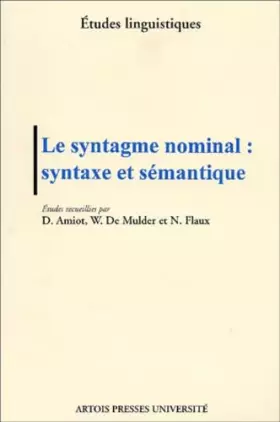 Couverture du produit · Le syntagme nominal syntaxe et sémantique