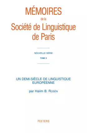 Couverture du produit · Un demi-siècle de linguistique européenne