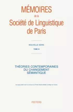 Couverture du produit · Théories contemporaines du changement sémantique