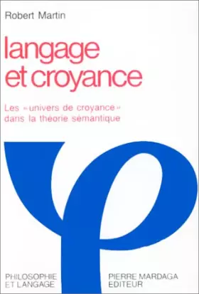 Couverture du produit · LANGAGE ET CROYANCE