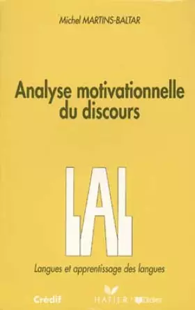 Couverture du produit · Analyse motivationnelle du discours
