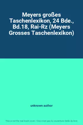 Couverture du produit · Meyers großes Taschenlexikon, 24 Bde., Bd.18, Rai-Rz (Meyers Grosses Taschenlexikon)