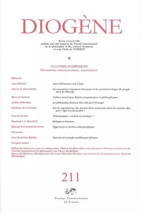 Couverture du produit · Diogène 2005, n° 211: Cultures, communications, numérisation
