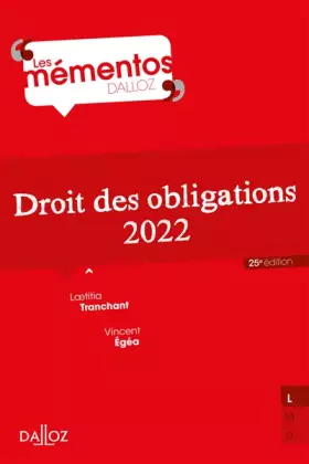 Couverture du produit · Droit des obligations 2022 25ed