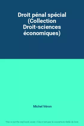 Couverture du produit · Droit pénal spécial (Collection Droit-sciences économiques)
