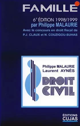 Couverture du produit · Droit civil, tome 3 : Famille, 6e édition