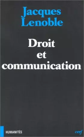 Couverture du produit · Droit et communication