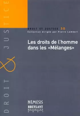 Couverture du produit · Les droits de l'homme dans les "Mélanges"