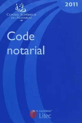 Couverture du produit · Code notarial 2011
