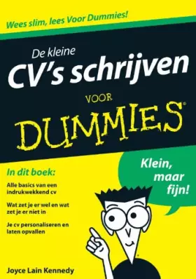 Couverture du produit · De kleine CV's schrijven voor Dummies