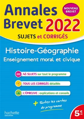 Couverture du produit · Annales Brevet 2022 Histoire-Géographie-EMC