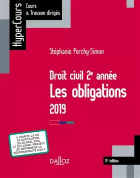 Couverture du produit · Droit civil 2e année, les obligations 2019 - 11e éd.