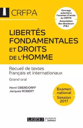 Couverture du produit · Libertés fondamentales et droits de l'homme - Examen national Session 2017