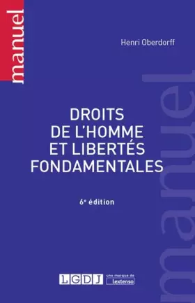 Couverture du produit · Droits de l'Homme et libertés fondamentales
