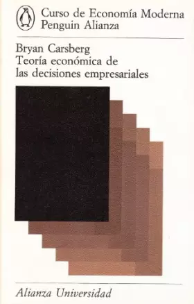 Couverture du produit · TEORIA ECONOMICA DE LAS DECISIONES EMPRESARIALES