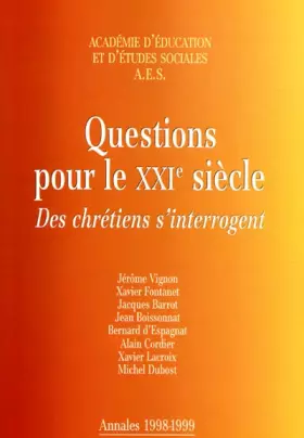 Couverture du produit · Questions pour le 21e siècle