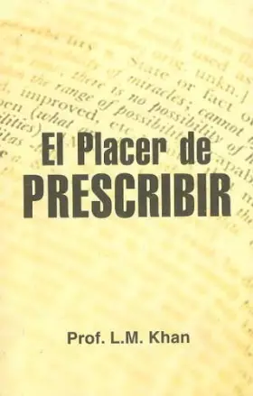 Couverture du produit · El placer de prescribir/ The pleasure of prescribe (Spanish Edition)