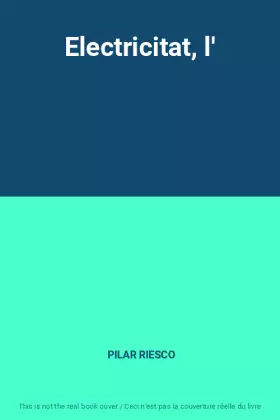 Couverture du produit · Electricitat, l'