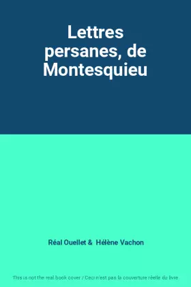 Couverture du produit · Lettres persanes, de Montesquieu