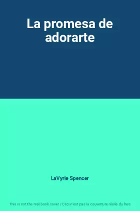 Couverture du produit · La promesa de adorarte