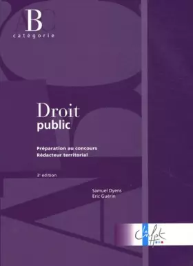 Couverture du produit · Droit public : Préparation au concours rédacteur territorial