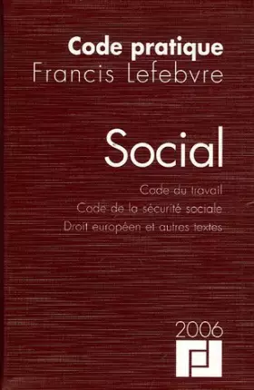 Couverture du produit · Social : Code du travail, Code de la sécurité sociale, Droit européen et autres textes