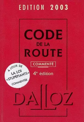 Couverture du produit · Code de la route 2003 (commenté)