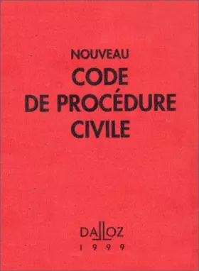 Couverture du produit · NOUVEAU CODE DE PROCEDURE CIVILE. 91ème édition 1999