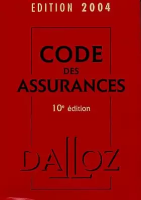 Couverture du produit · Code des assurances 2004
