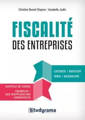Couverture du produit · Fiscalité des entreprises: Licence / master / MBA / bachelor