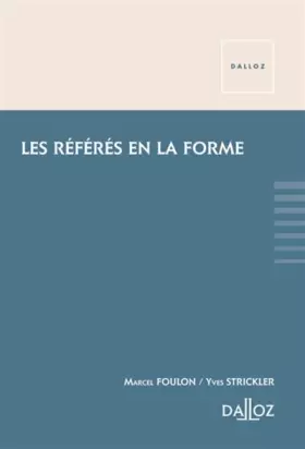 Couverture du produit · Les référés en la forme