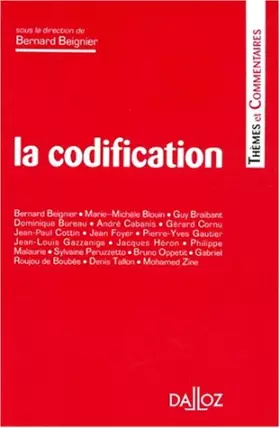 Couverture du produit · La Codification, 1re édition