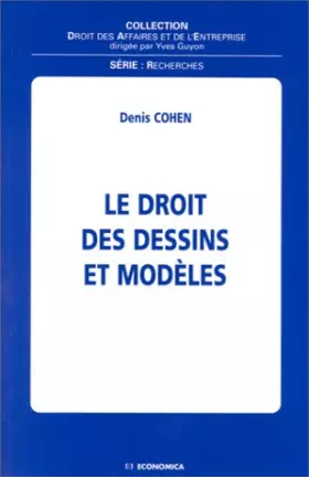 Couverture du produit · Le droit des dessins et modèles