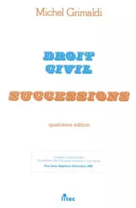 Couverture du produit · Droit Civil : succession, 4e édition, 1996 (ancienne édition)