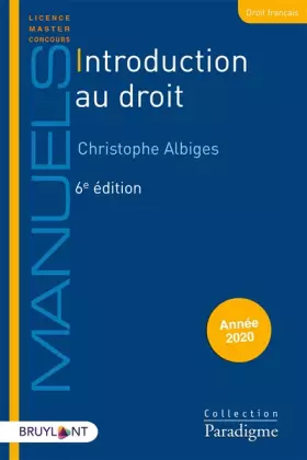 Couverture du produit · Introduction au droit