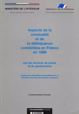 Couverture du produit · Aspects de la criminalité et de la délinquance en France en 1998
