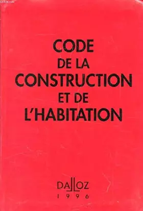 Couverture du produit · Code de la construction et de l'habitation