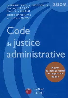 Couverture du produit · Code de justice administrative 2009