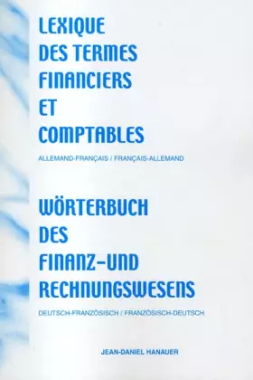 Couverture du produit · Lexique des termes financiers et comptables