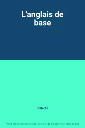 Couverture du produit · L'anglais de base